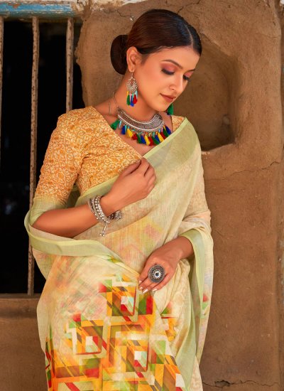 Captivating Printed Trendy Saree