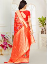Catchy Red Festival Traditional Saree