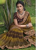 Chanderi Multi Colour Classic Designer Saree