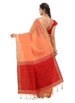 Chanderi Woven Orange Classic Saree