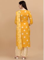 Chanderi Yellow Pant Style Suit