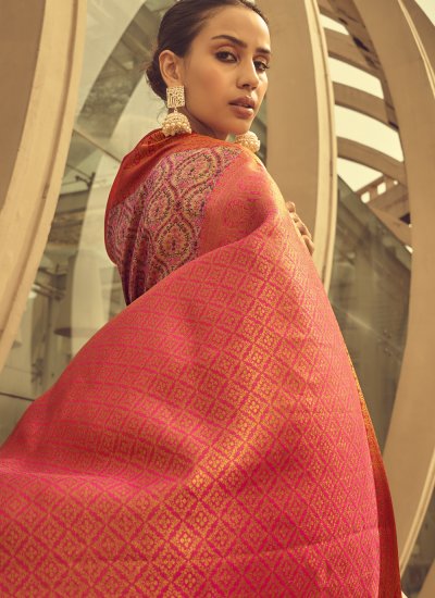 Charismatic Weaving Multi Colour Banarasi Silk Classic Saree