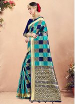 Charismatic Woven Art Banarasi Silk Multi Colour Designer Traditional Saree
