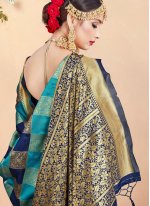 Charismatic Woven Art Banarasi Silk Multi Colour Designer Traditional Saree