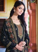 Charming Embroidered Navy Blue Trendy Salwar Suit 