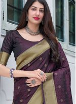 Charming Silk Purple Traditional Designer Saree