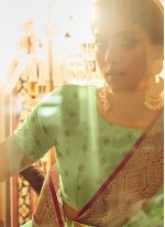 Charming Tussar Silk Weaving Green Classic Saree