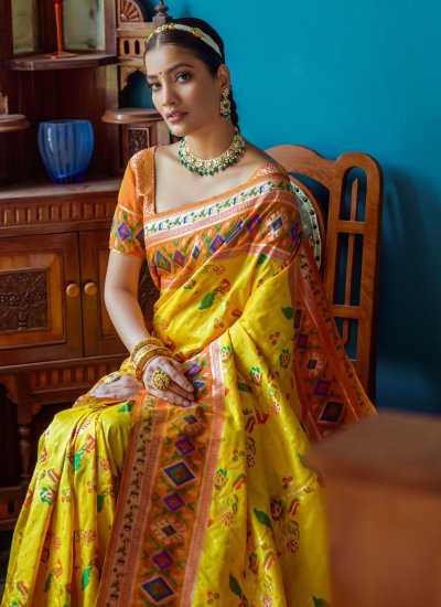 Cherubic Banarasi Silk Contemporary Saree