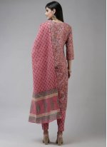 Cherubic Printed Pink Straight Salwar Suit 