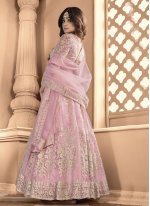 Chic Resham Shamita Shetty Net Floor Length Anarkali Suit