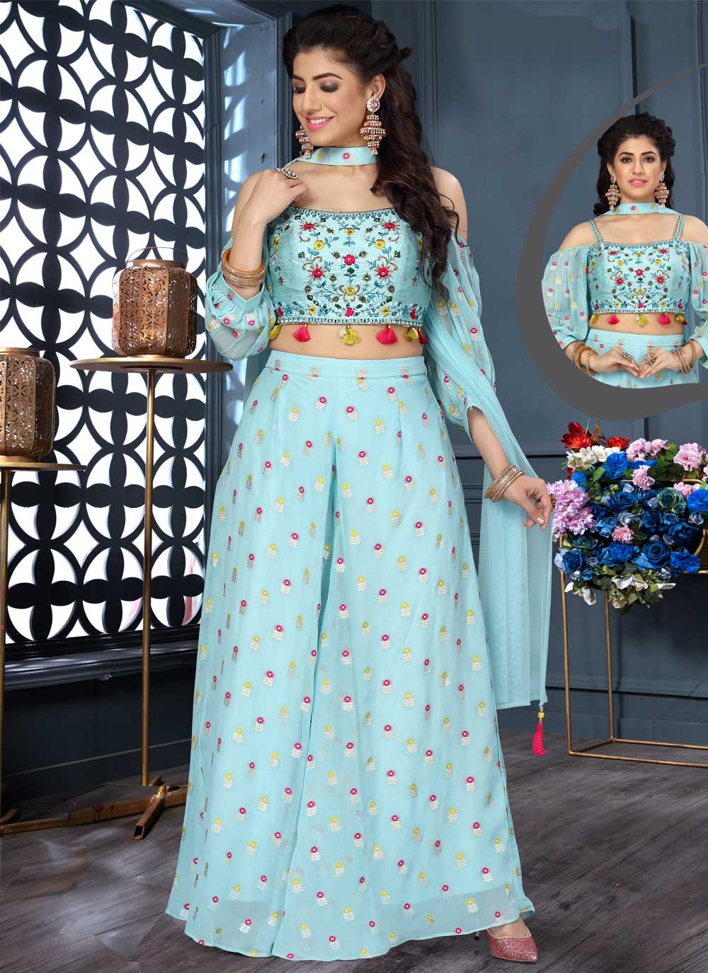 dress up fashion show Alexandria - Light Blue Silk Dress main image 0