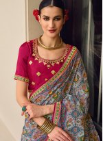 Chinon Classic Saree in Multi Colour