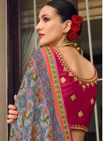 Chinon Classic Saree in Multi Colour