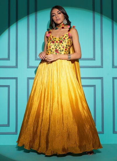 Chinon Readymade Gown in Yellow