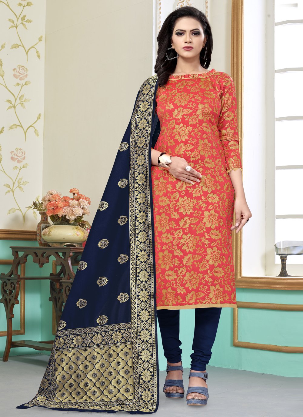 Trending | $26 - $39 - Cotton Churidar Suits, Cotton Churidar Salwar Kameez  and Cotton Churidar Salwar Suits Online Shopping