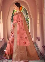 Classic Designer Saree Fancy Cotton in Pink