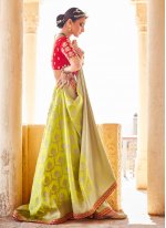 Classic Designer Saree Resham Silk in Yellow