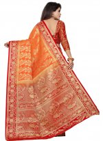 Classic Designer Saree Weaving Art Silk in Orange