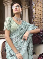 Classic Saree Sequins Imported in Sea Green