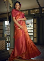 Classic Saree Weaving Kanjivaram Silk in Red