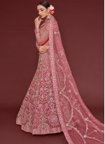 Classical Dori Work Pink Net Trendy Lehenga Choli