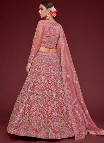
                            Classical Dori Work Pink Net Trendy Lehenga Choli