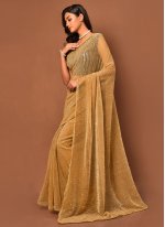Classy Sequins Gold Net Trendy Saree