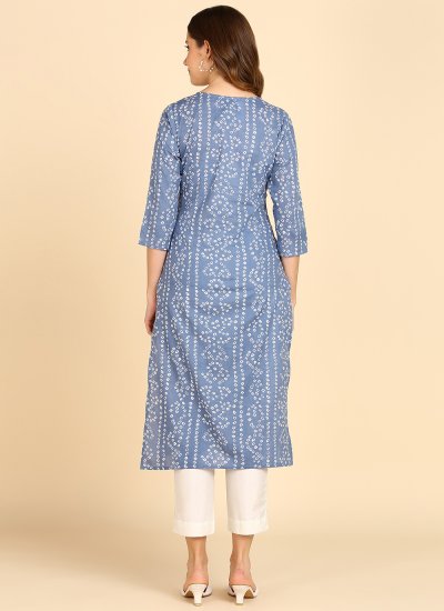 Compelling Cotton Grey Sequins Casual Kurti
