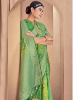 Compelling Green Fancy Raw Silk Traditional Saree