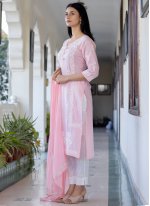 Compelling Pink Festival Pant Style Suit