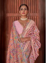 Competent Pashnima Silk Pink Traditional Saree
