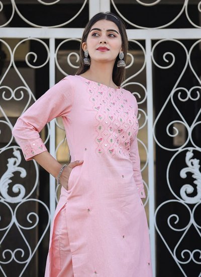 Competent Pink Casual Kurti