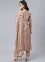 Competent Viscose Mauve  Embroidered Readymade Salwar Suit