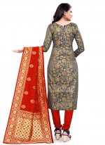 Conspicuous Banarasi Silk Churidar Suit