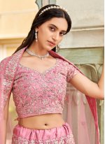 Conspicuous Net Embroidered A Line Lehenga Choli