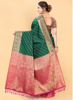 Conspicuous Woven Green Designer Traditional Saree