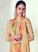 Cotton Beige Digital Print Trendy Salwar Kameez