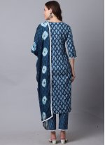 Cotton Blue Printed Readymade Style