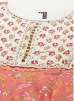 Cotton Embroidered Anarkali Salwar Kameez in Multi Colour