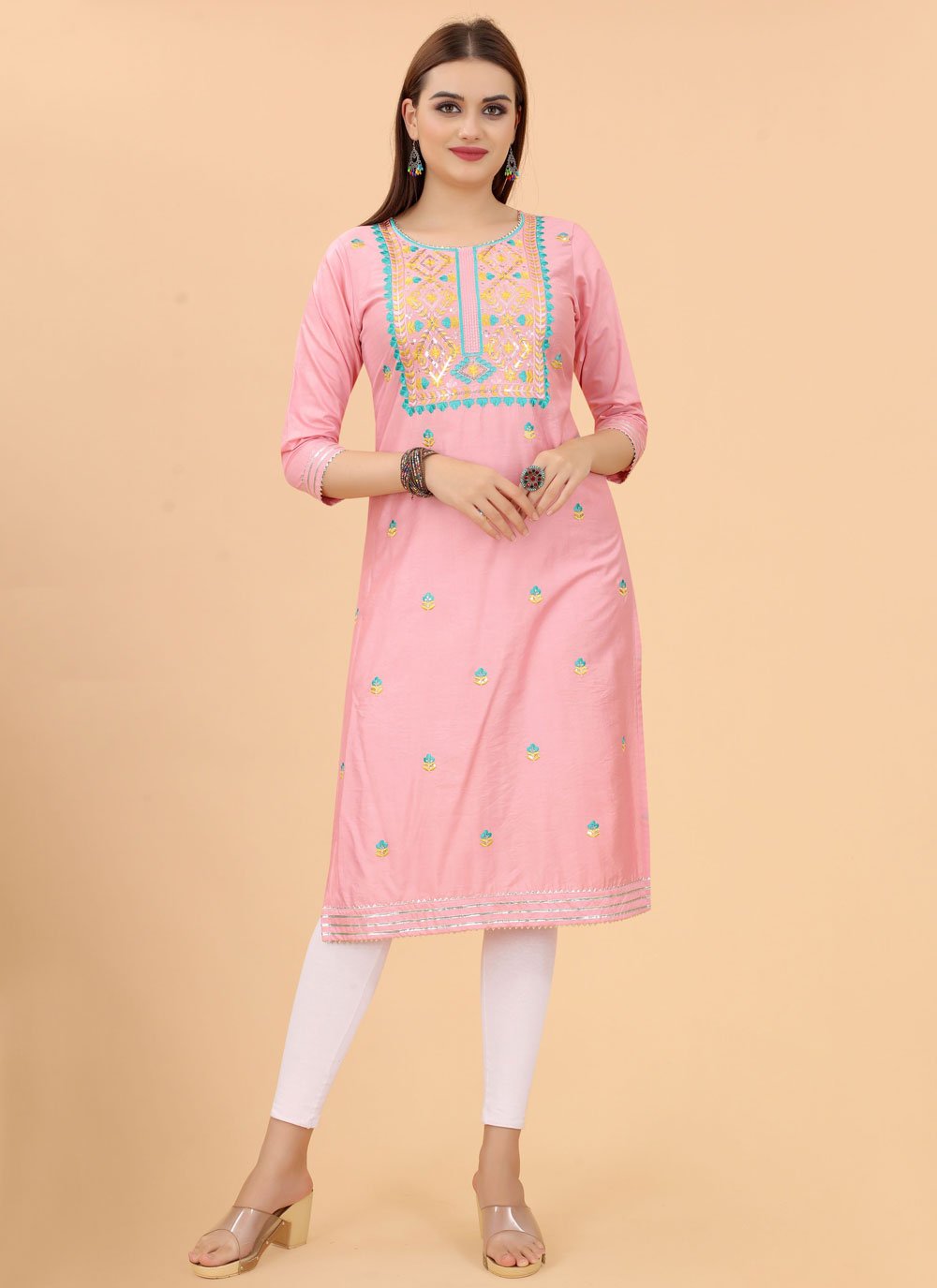 Pleasing Embroidered Velvet Designer Kurti 