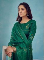 Cotton Green Straight Salwar Suit