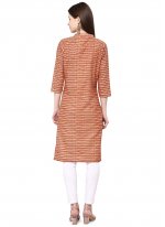 Cotton Maroon Buttons Casual Kurti