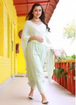 Cotton Mirror Sea Green Readymade Salwar Suit