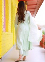 Cotton Mirror Sea Green Readymade Salwar Suit