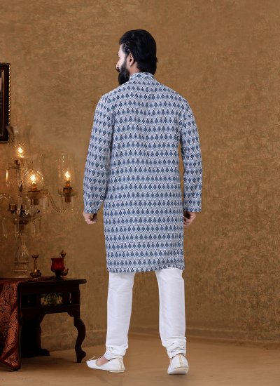 
                            Cotton Multi Colour Digital Print Kurta Pyjama