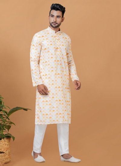 Cotton Multi Colour Kurta Pyjama