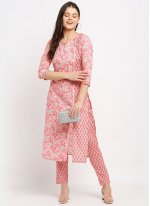 Cotton Pink Printed Salwar Kameez
