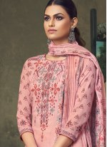Cotton Pink Trendy Palazzo Salwar Suit