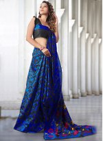 Cotton Silk Blue Fancy Traditional Saree