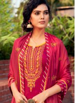 Cotton Silk Embroidered Pink Trendy Salwar Kameez